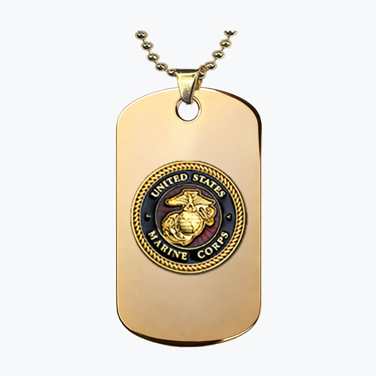 Marine Insignia Gold Dog Tag