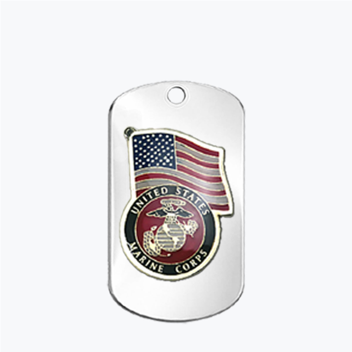 Marine Insignia with Flag Dog Tag