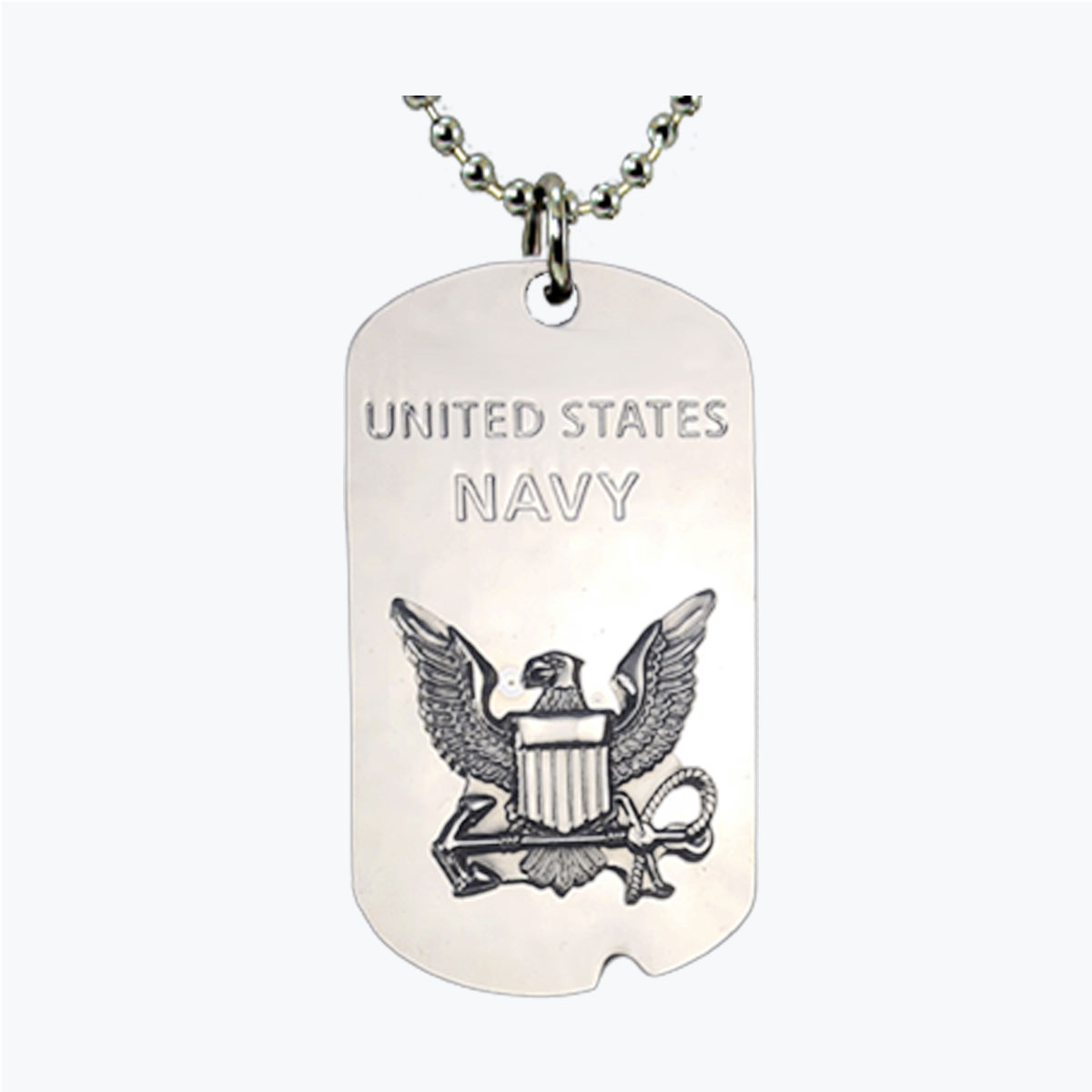 Navy Enlisted Eagle Stainless Dog Tag