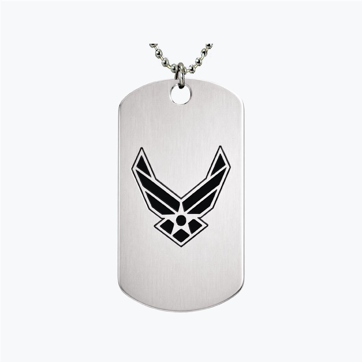 Mini Air Force Insignia Black Hap Arnold Wing Dog Tag