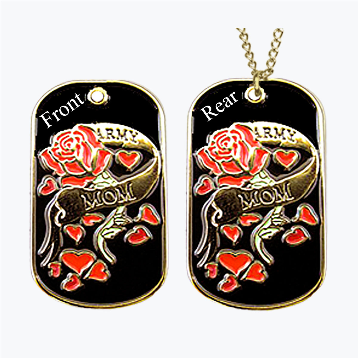 Mini Army Rose Mom Dog Tag