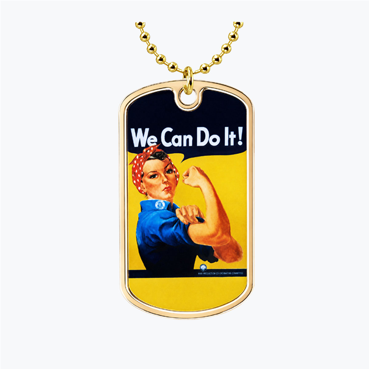 Mini Rosie the Riveter Dog Tag
