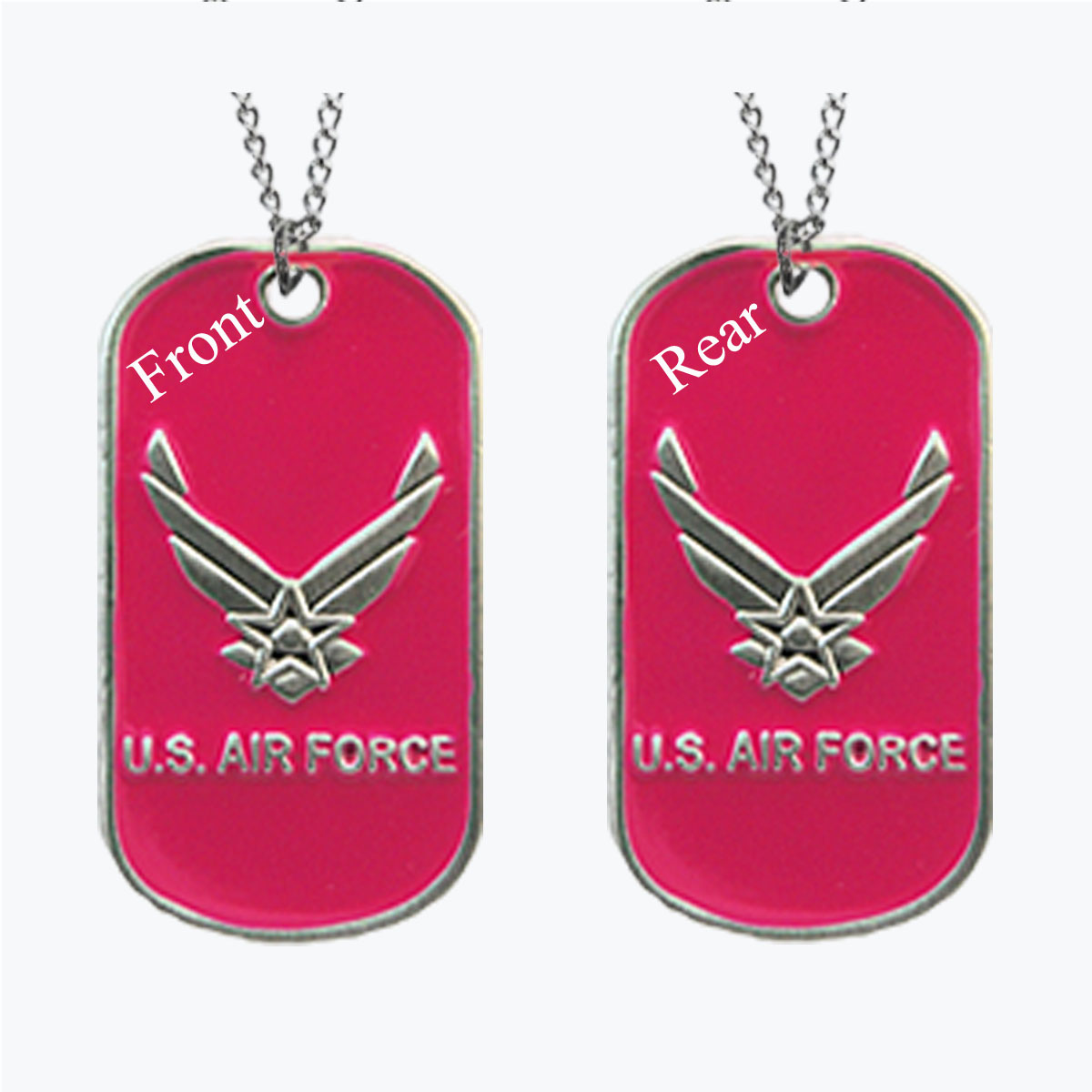 Mini U.S. Air Force Insignia Hap Arnold Wing Pink Dog Tag