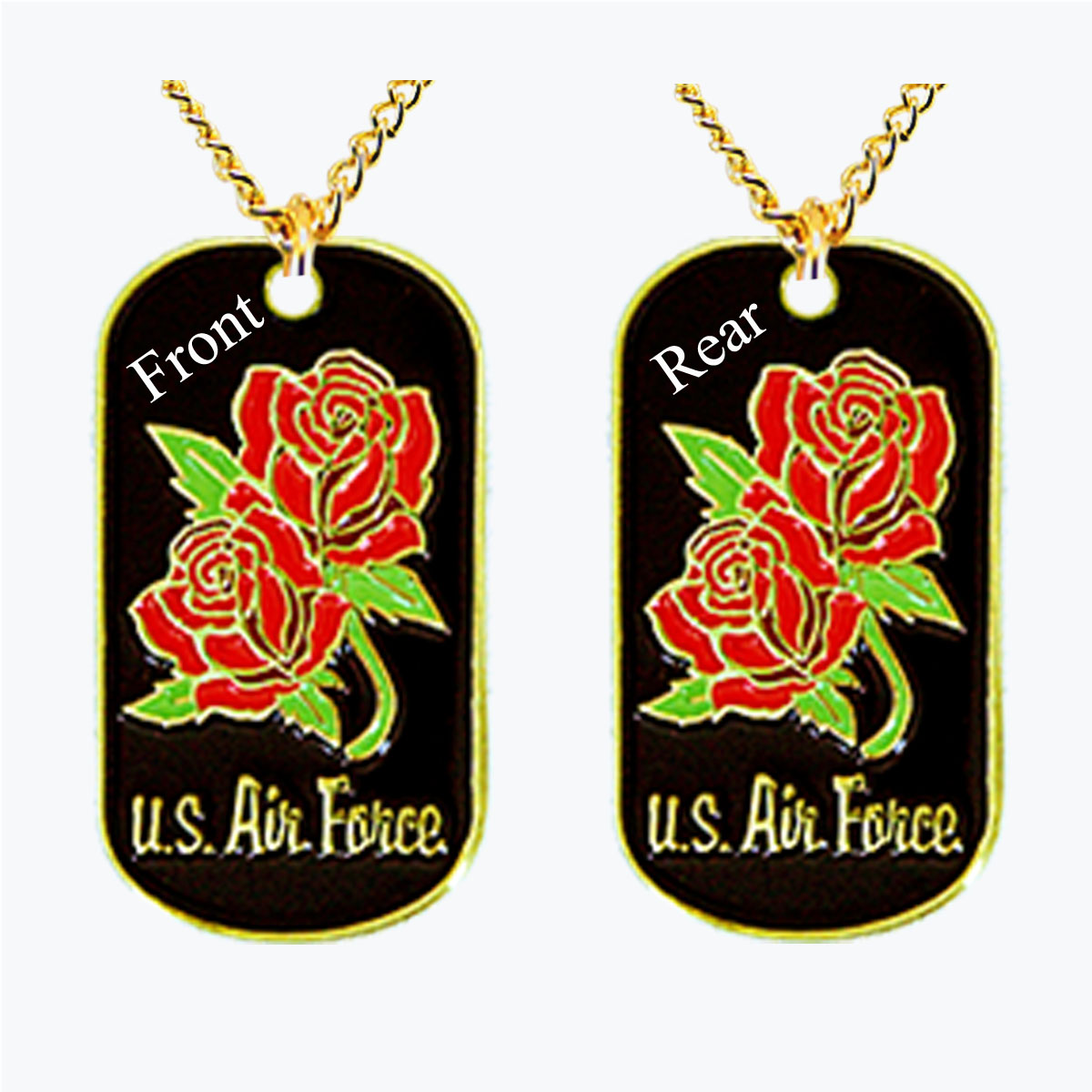 Mini U.S. Air Force Rose Dog Tag