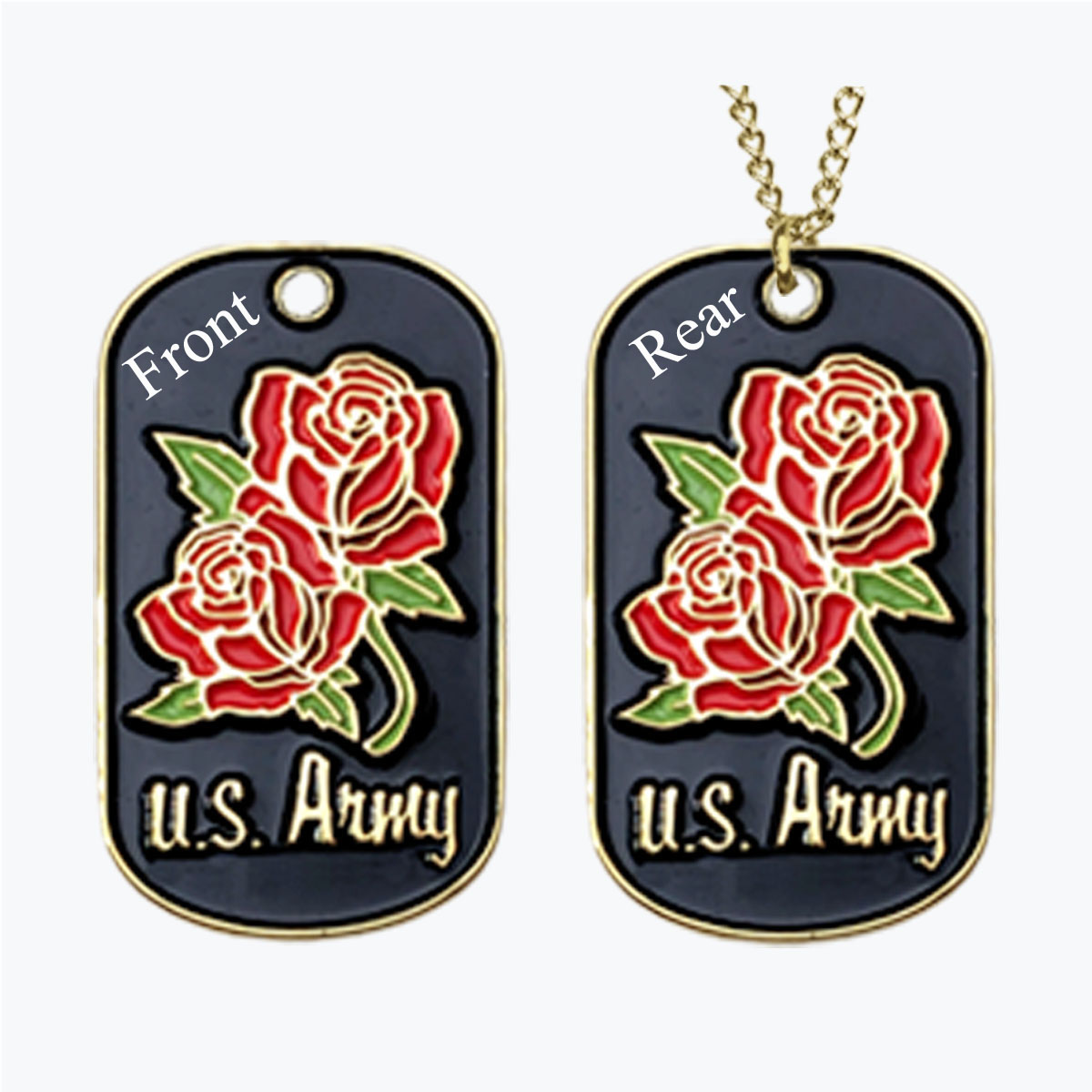 Mini U.S. Army Rose Dog Tag