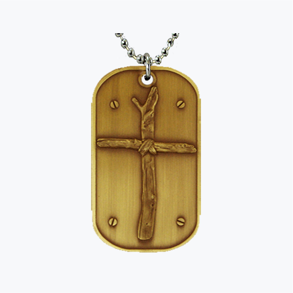 Wooden Cross Dog Tag